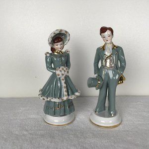 Porcelain Statues Man Woman Bundle of 4 Pieces g34